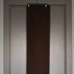 Brown Sheer Window Curtain Panel